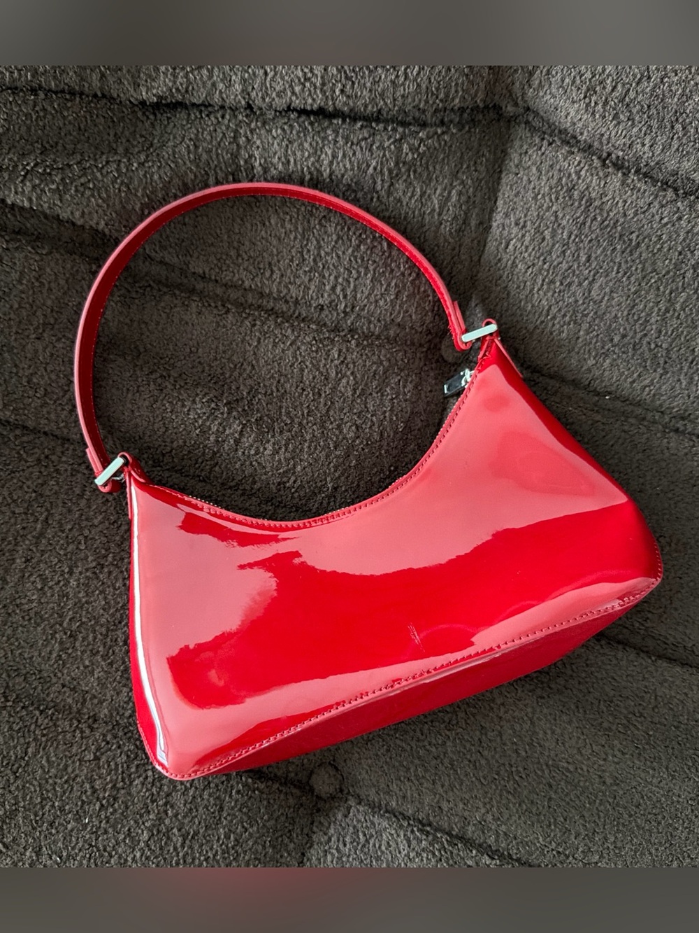 Mango Red Patent Shoulder Bag